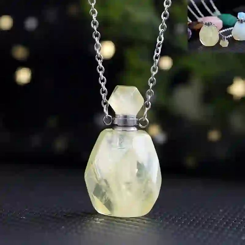 Collier diffuseur d'huiles essentielles Olivenorma avec flacon de parfum carré