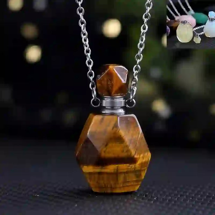 Collier diffuseur d'huiles essentielles Olivenorma avec flacon de parfum carré