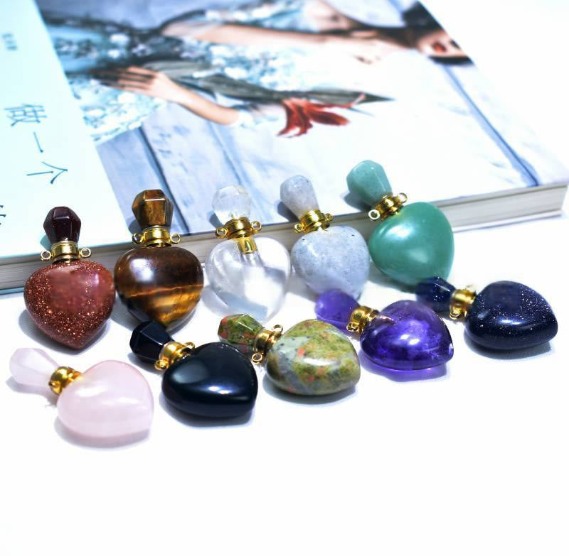 Collier diffuseur d'huiles essentielles en cristal Olivenorma Love Bottle