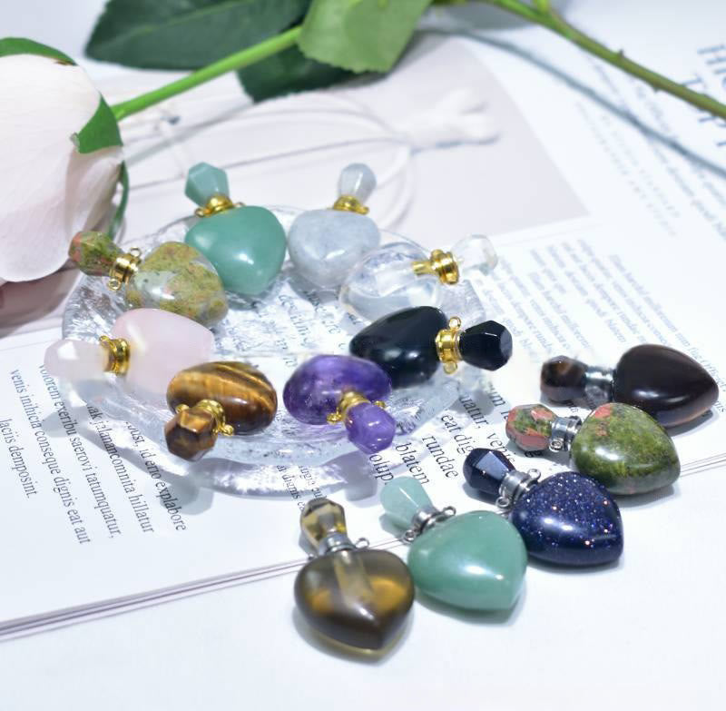 Collier diffuseur d'huiles essentielles en cristal Olivenorma Love Bottle