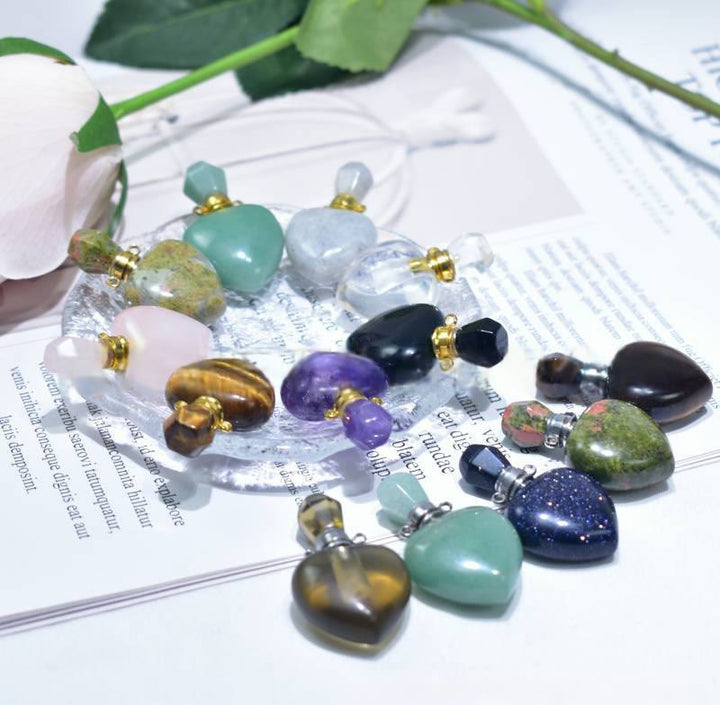 Collier diffuseur d'huiles essentielles en cristal Olivenorma Love Bottle