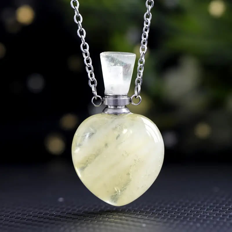 Collier diffuseur d'huiles essentielles en cristal Olivenorma Love Bottle