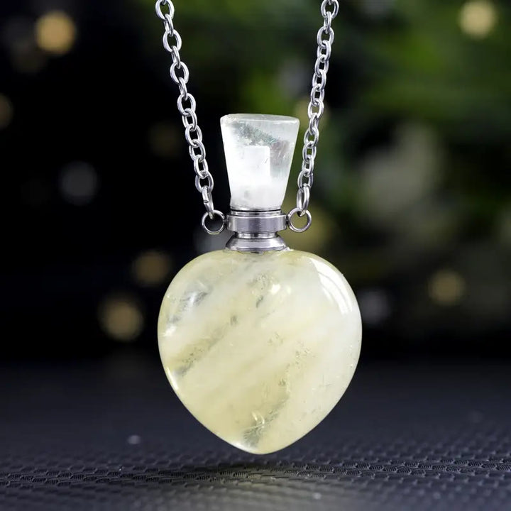 Collier diffuseur d'huiles essentielles en cristal Olivenorma Love Bottle