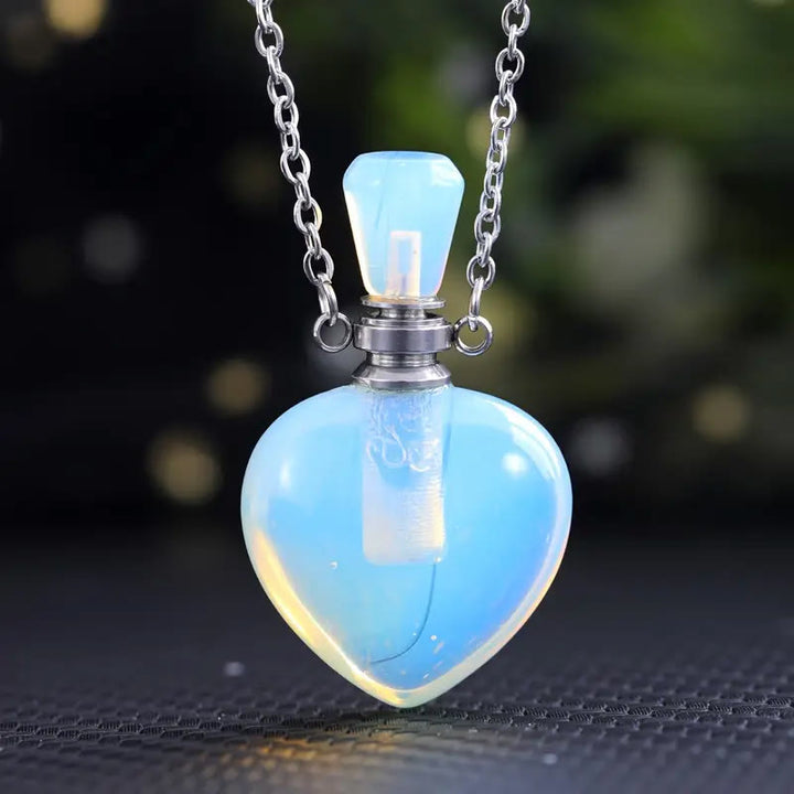 Collier diffuseur d'huiles essentielles en cristal Olivenorma Love Bottle
