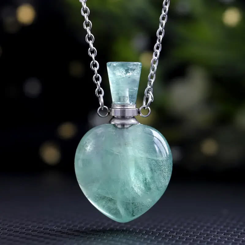 Collier diffuseur d'huiles essentielles en cristal Olivenorma Love Bottle