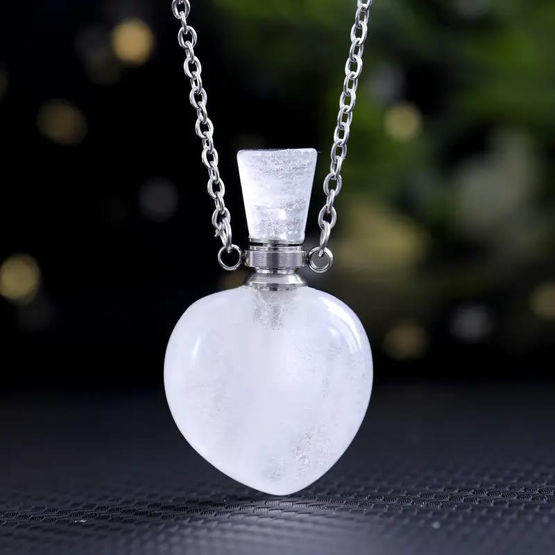Collier diffuseur d'huiles essentielles en cristal Olivenorma Love Bottle