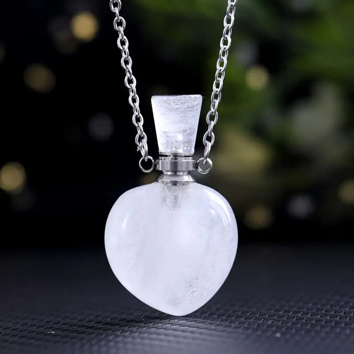 Collier diffuseur d'huiles essentielles en cristal Olivenorma Love Bottle