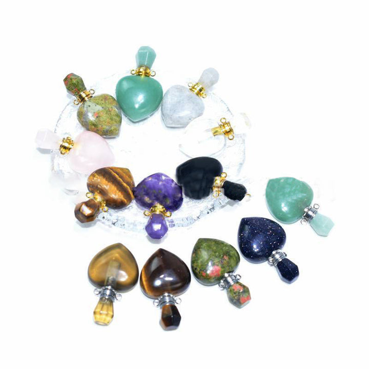 Collier diffuseur d'huiles essentielles en cristal Olivenorma Love Bottle