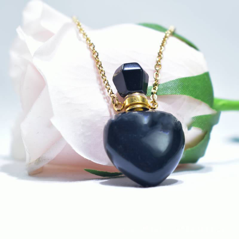 Collier diffuseur d'huiles essentielles en cristal Olivenorma Love Bottle