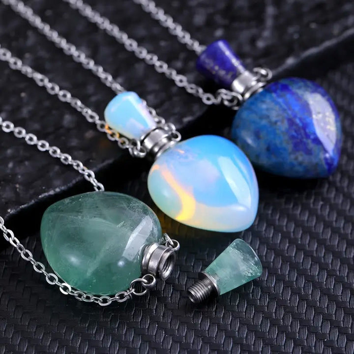 Collier diffuseur d'huiles essentielles en cristal Olivenorma Love Bottle