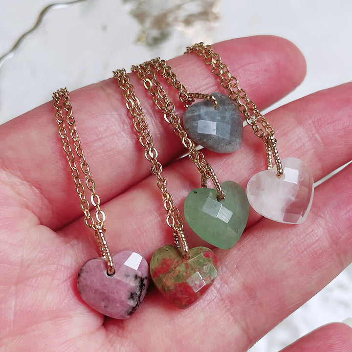 Collier en acier titane et cristal naturel Olivenorma