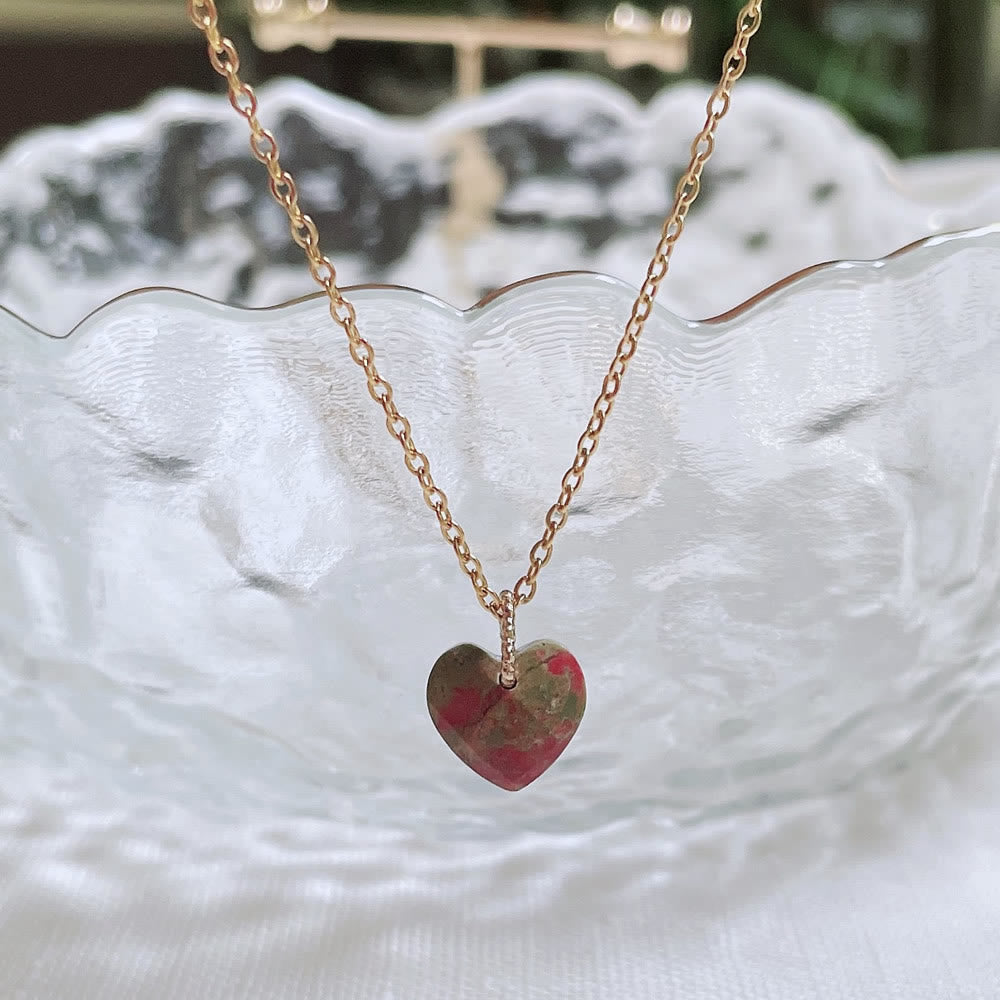 Collier en acier titane et cristal naturel Olivenorma