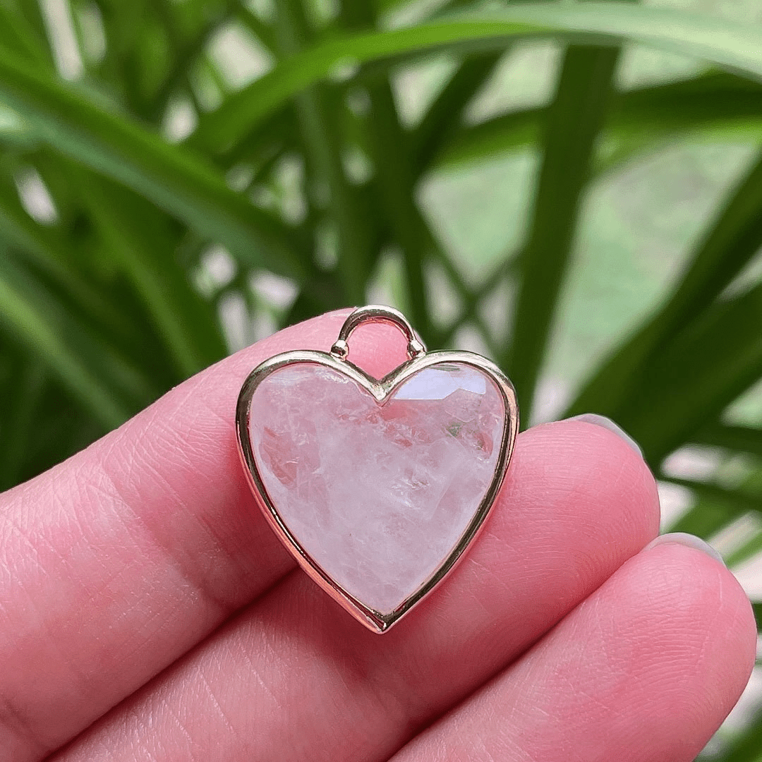 Collier pendentif en acier inoxydable avec cristal taillé en forme de cœur Olivenorma