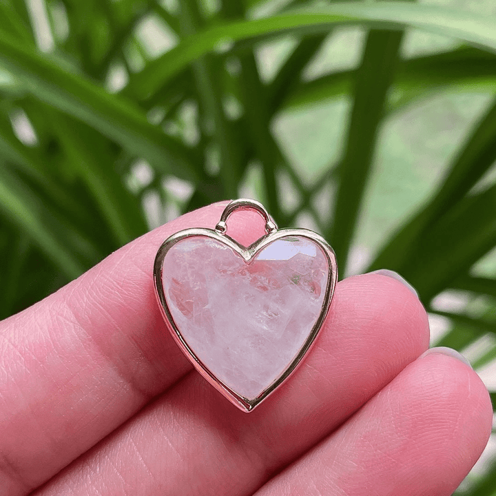 Collier pendentif en acier inoxydable avec cristal taillé en forme de cœur Olivenorma