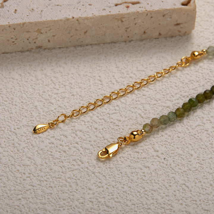 Collier pendentif en forme de cœur en tourmaline blanche et zircone Olivenorma