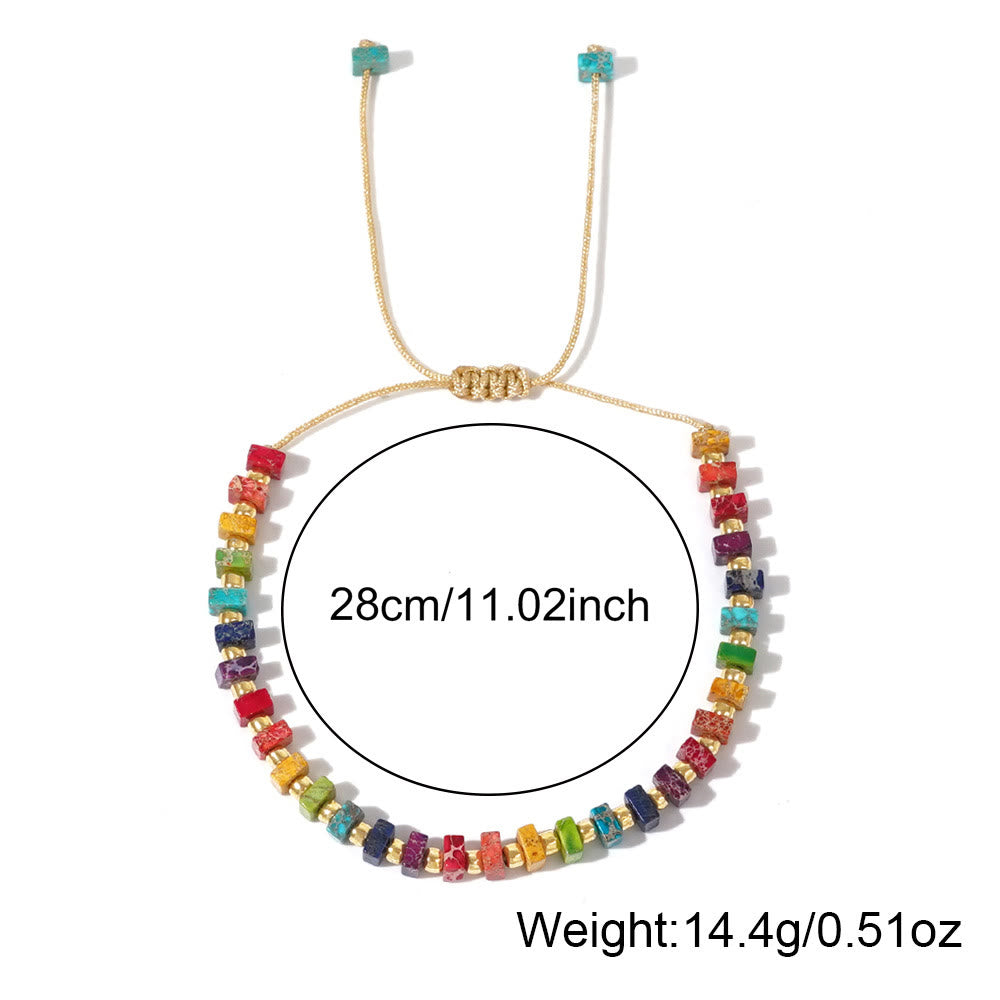 Collier Olivenorma en pierre empereur de couleur naturelle à taille carrée