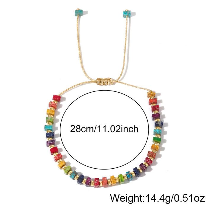 Collier Olivenorma en pierre empereur de couleur naturelle à taille carrée