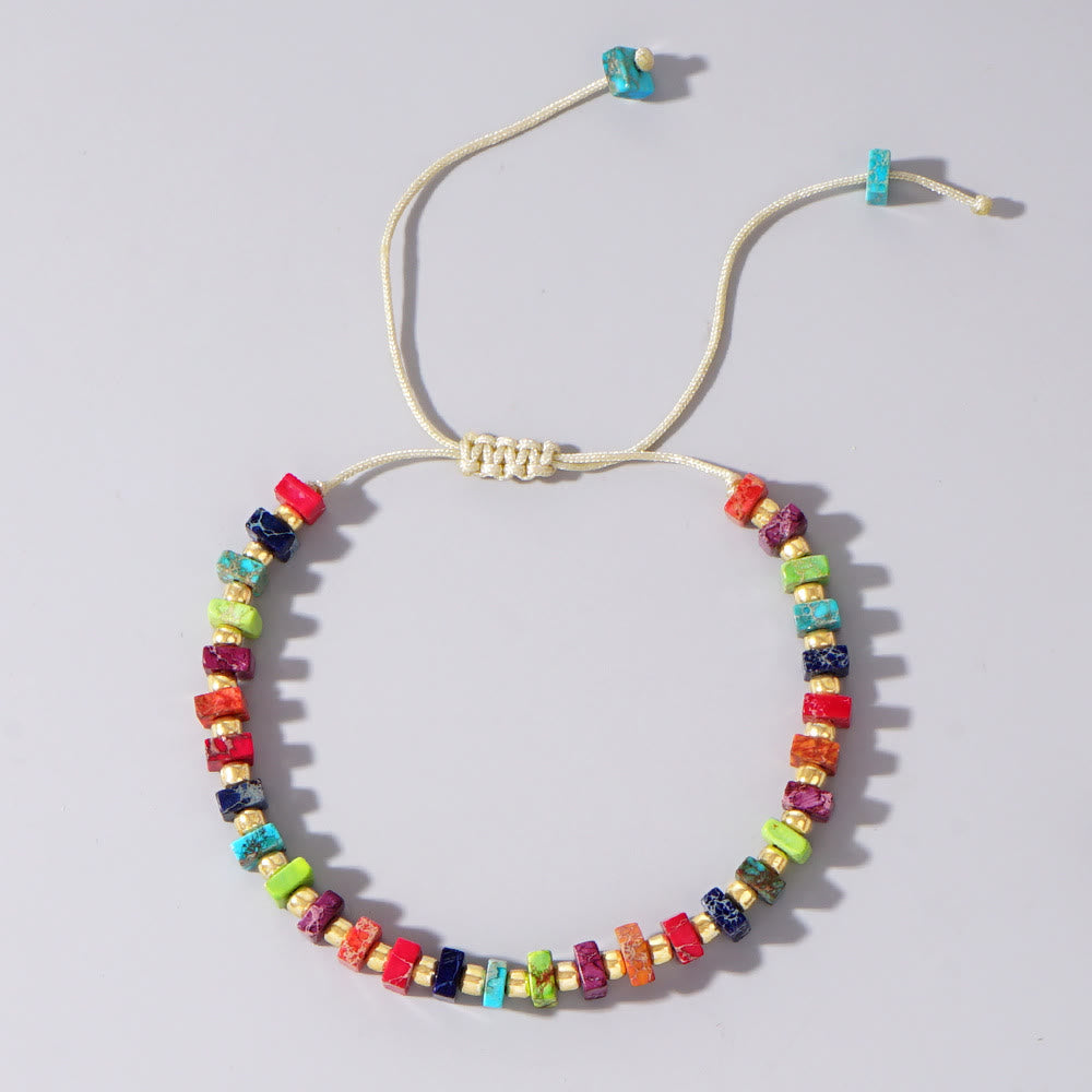 Collier Olivenorma en pierre empereur de couleur naturelle à taille carrée