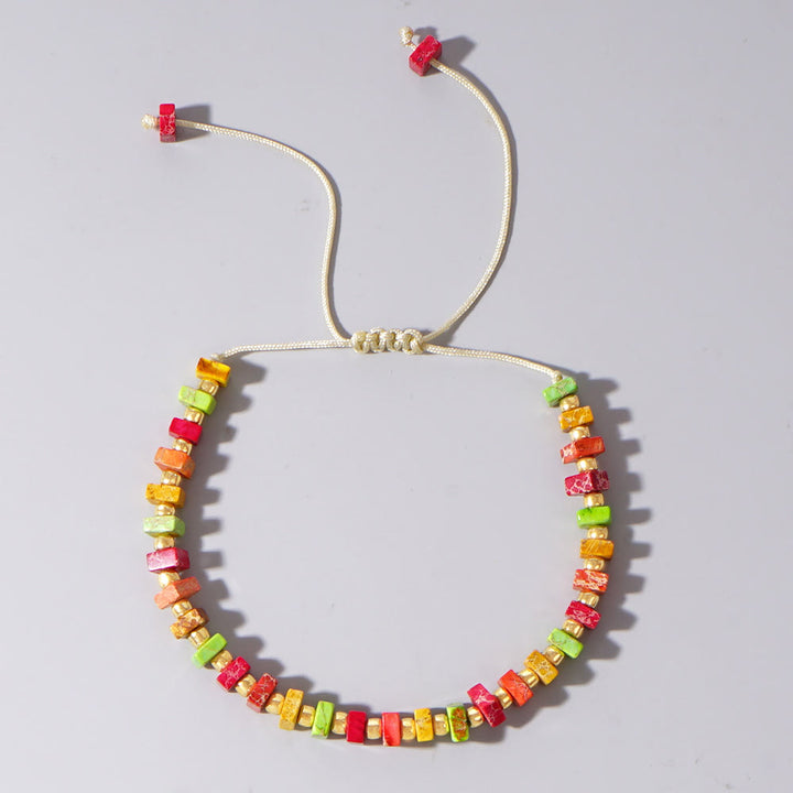 Collier Olivenorma en pierre empereur de couleur naturelle à taille carrée