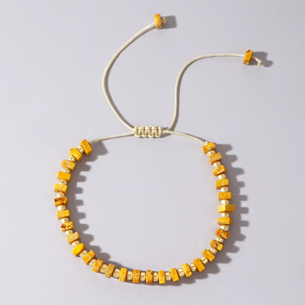 Collier Olivenorma en pierre empereur de couleur naturelle à taille carrée