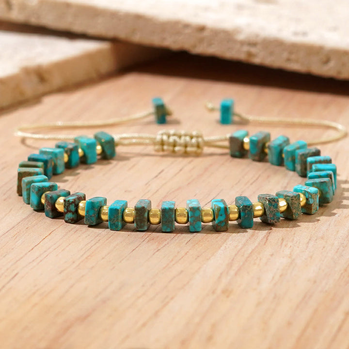 Collier Olivenorma en pierre empereur de couleur naturelle à taille carrée