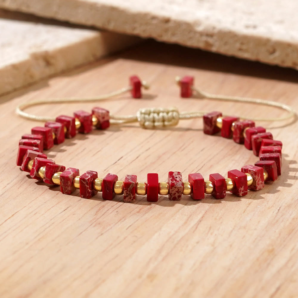 Collier Olivenorma en pierre empereur de couleur naturelle à taille carrée