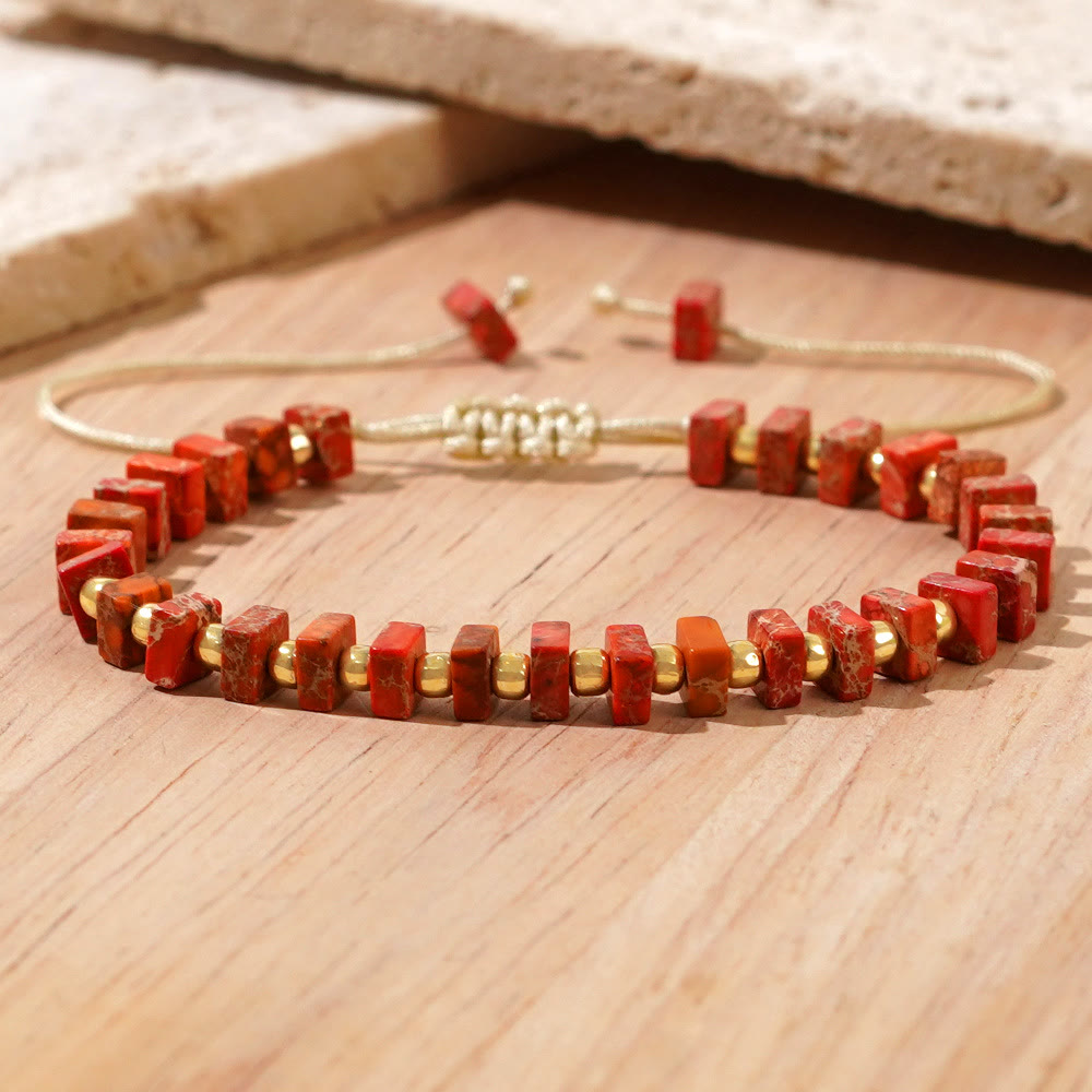 Collier Olivenorma en pierre empereur de couleur naturelle à taille carrée