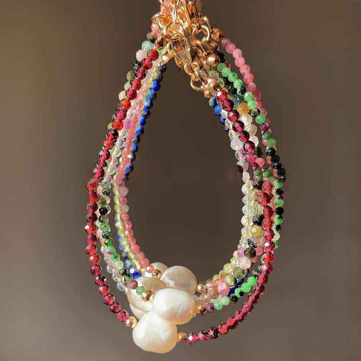 Bracelet pendentif en perles d'eau douce Olivenorma de 2 mm