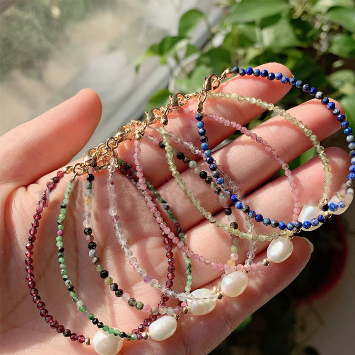 Bracelet pendentif en perles d'eau douce Olivenorma de 2 mm