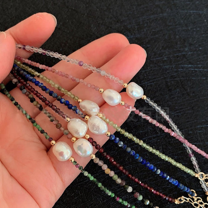 Bracelet pendentif en perles d'eau douce Olivenorma de 2 mm