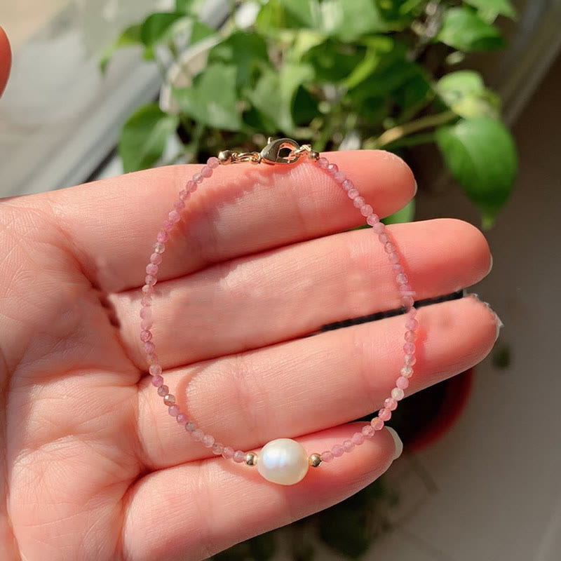 Bracelet pendentif en perles d'eau douce Olivenorma de 2 mm