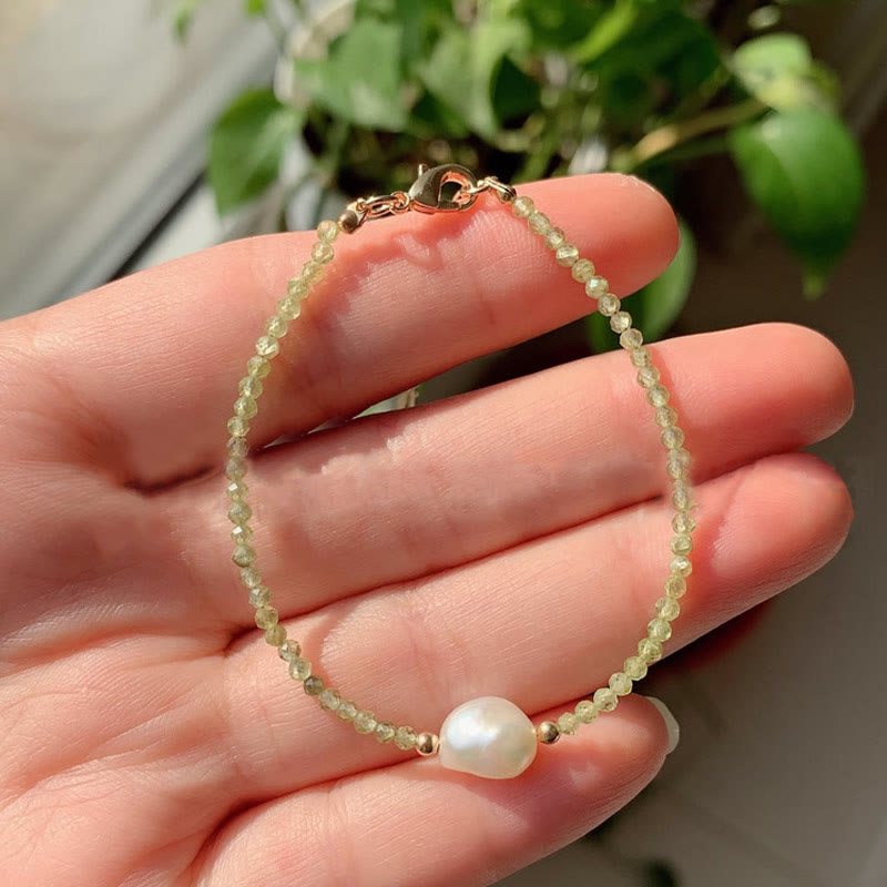 Bracelet pendentif en perles d'eau douce Olivenorma de 2 mm