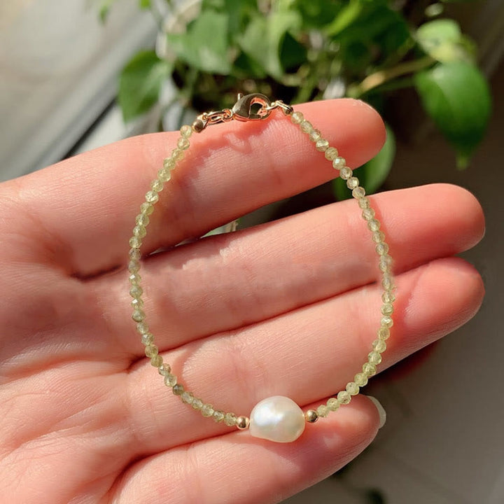 Bracelet pendentif en perles d'eau douce Olivenorma de 2 mm