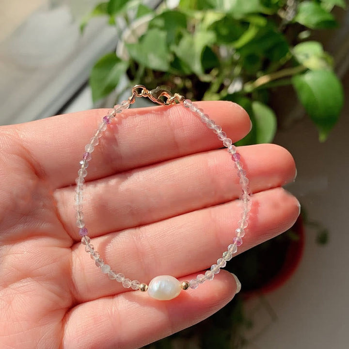 Bracelet pendentif en perles d'eau douce Olivenorma de 2 mm