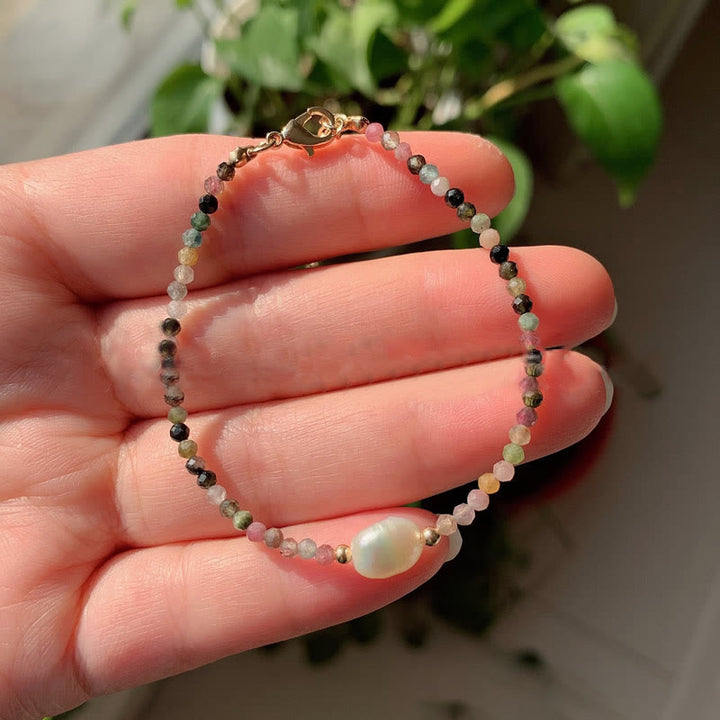 Bracelet pendentif en perles d'eau douce Olivenorma de 2 mm