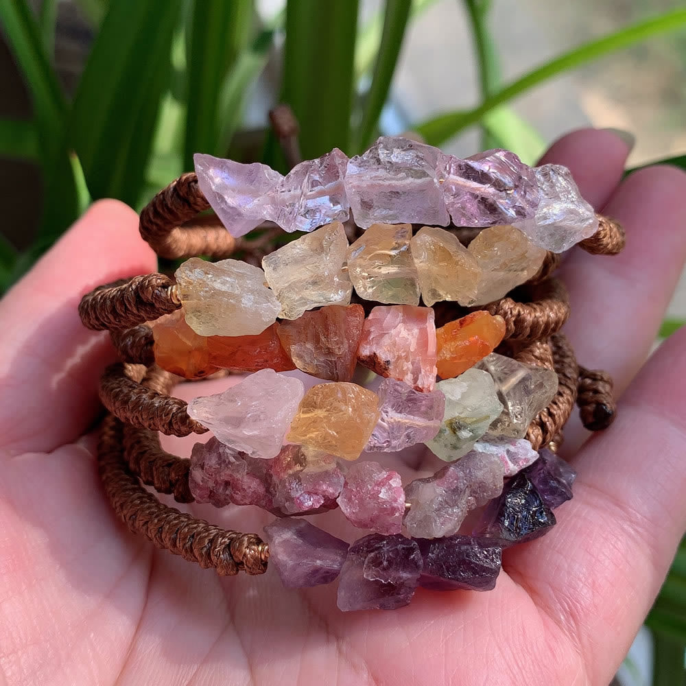 Bracelet tressé à cordon Olivenorma , éléments naturels irréguliers