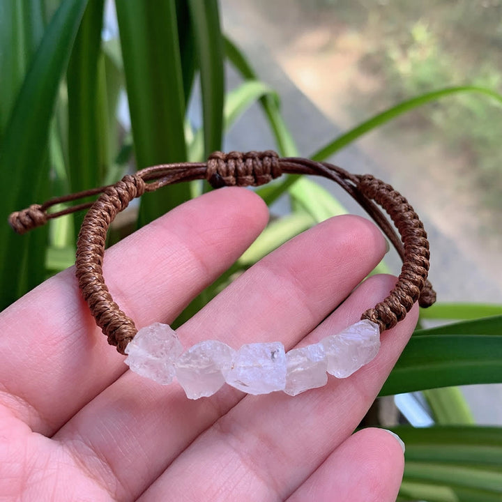 Bracelet tressé à cordon Olivenorma , éléments naturels irréguliers