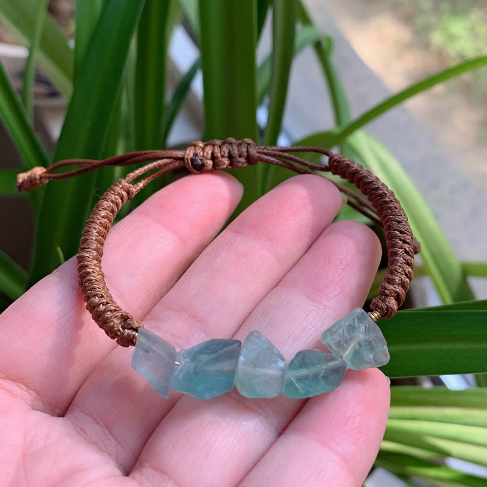 Bracelet tressé à cordon Olivenorma , éléments naturels irréguliers