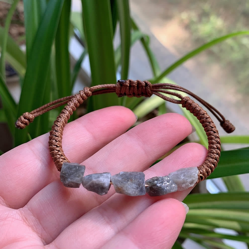 Bracelet tressé à cordon Olivenorma , éléments naturels irréguliers