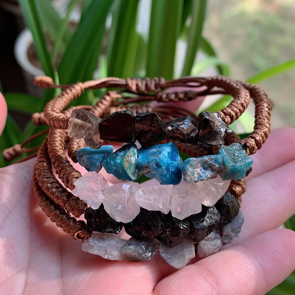 Bracelet tressé à cordon Olivenorma , éléments naturels irréguliers