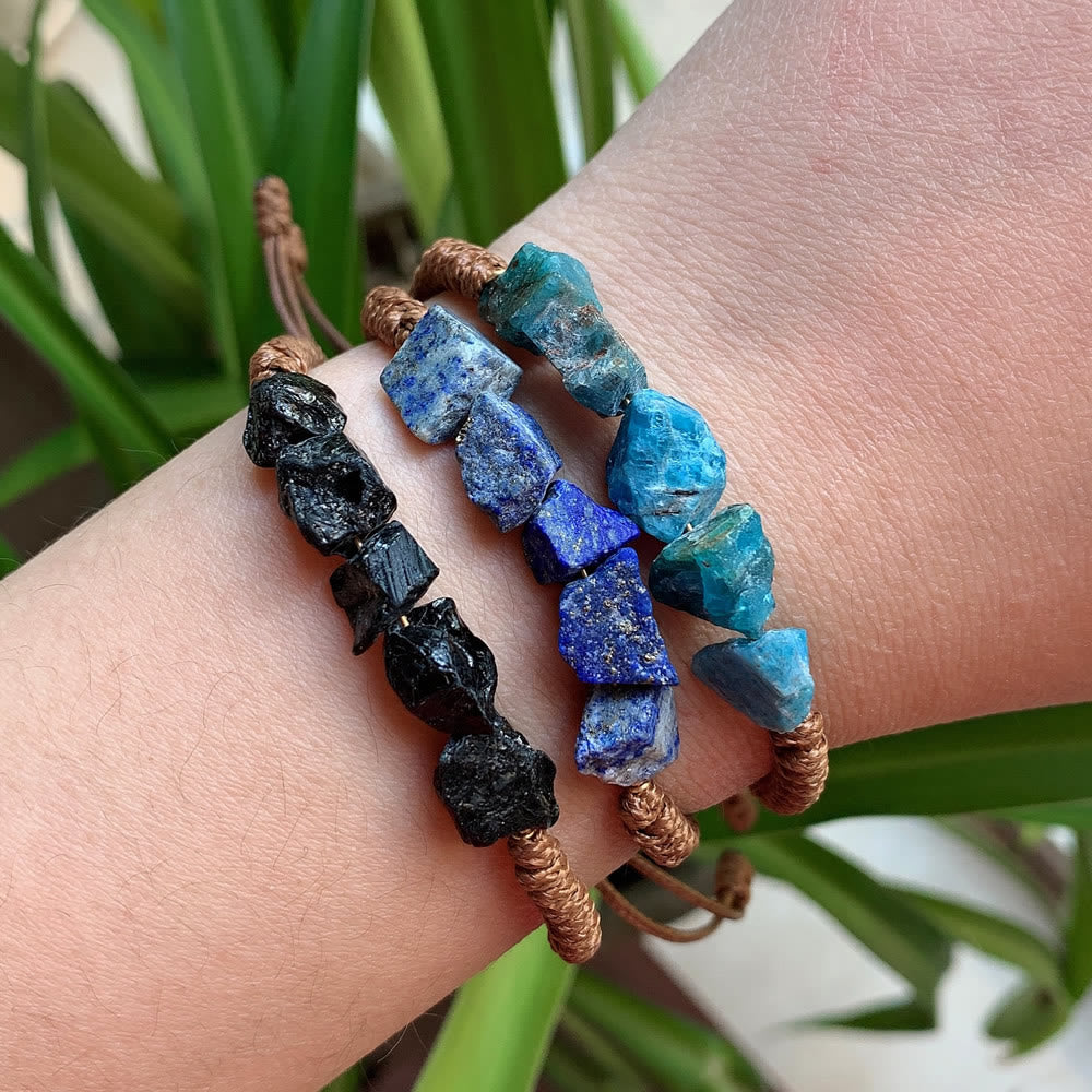 Bracelet tressé à cordon Olivenorma , éléments naturels irréguliers