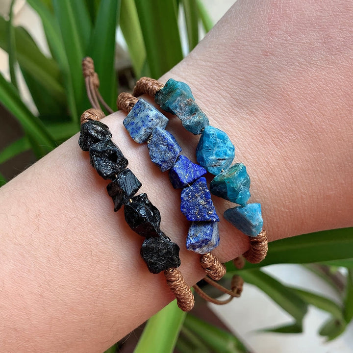 Bracelet tressé à cordon Olivenorma , éléments naturels irréguliers