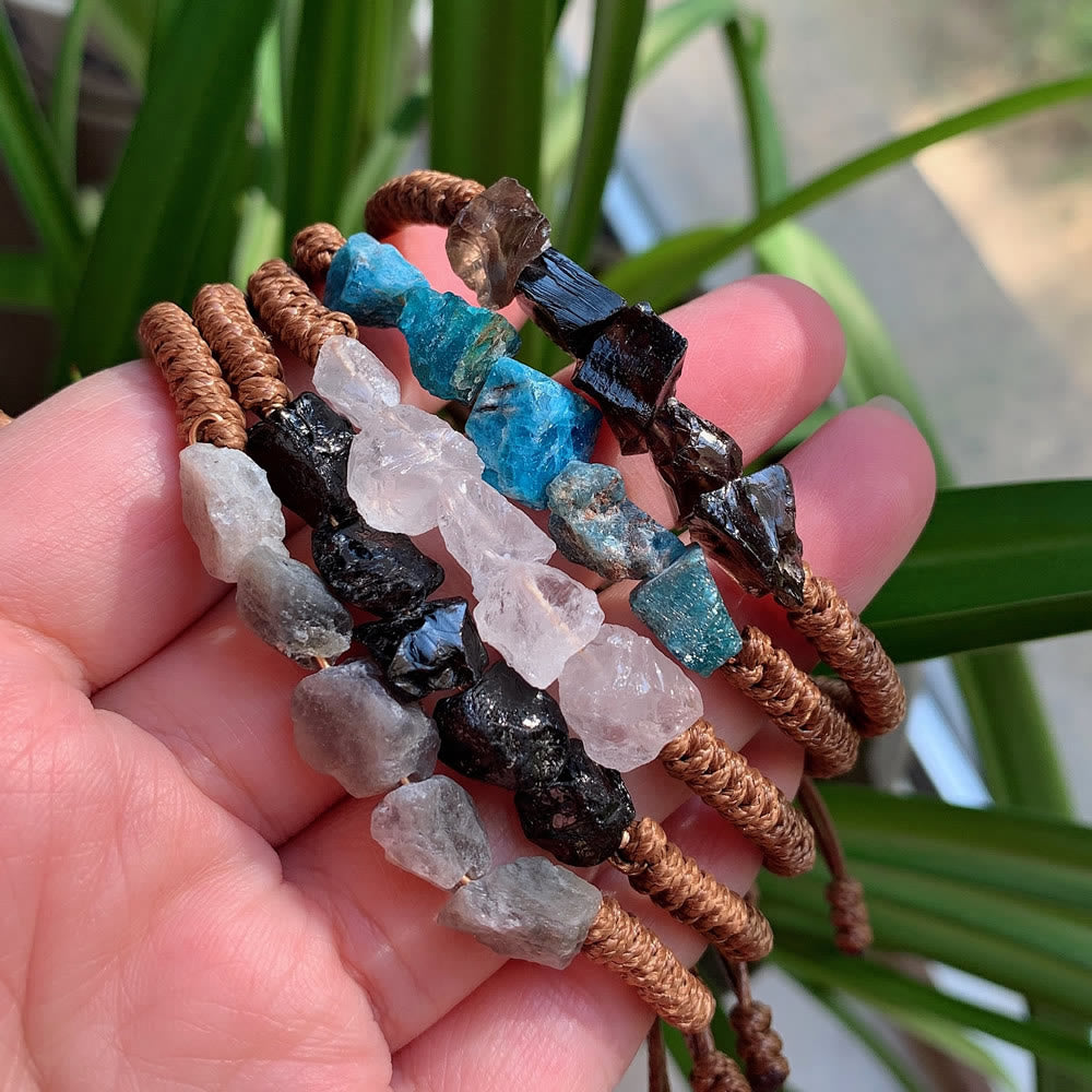 Bracelet tressé à cordon Olivenorma , éléments naturels irréguliers