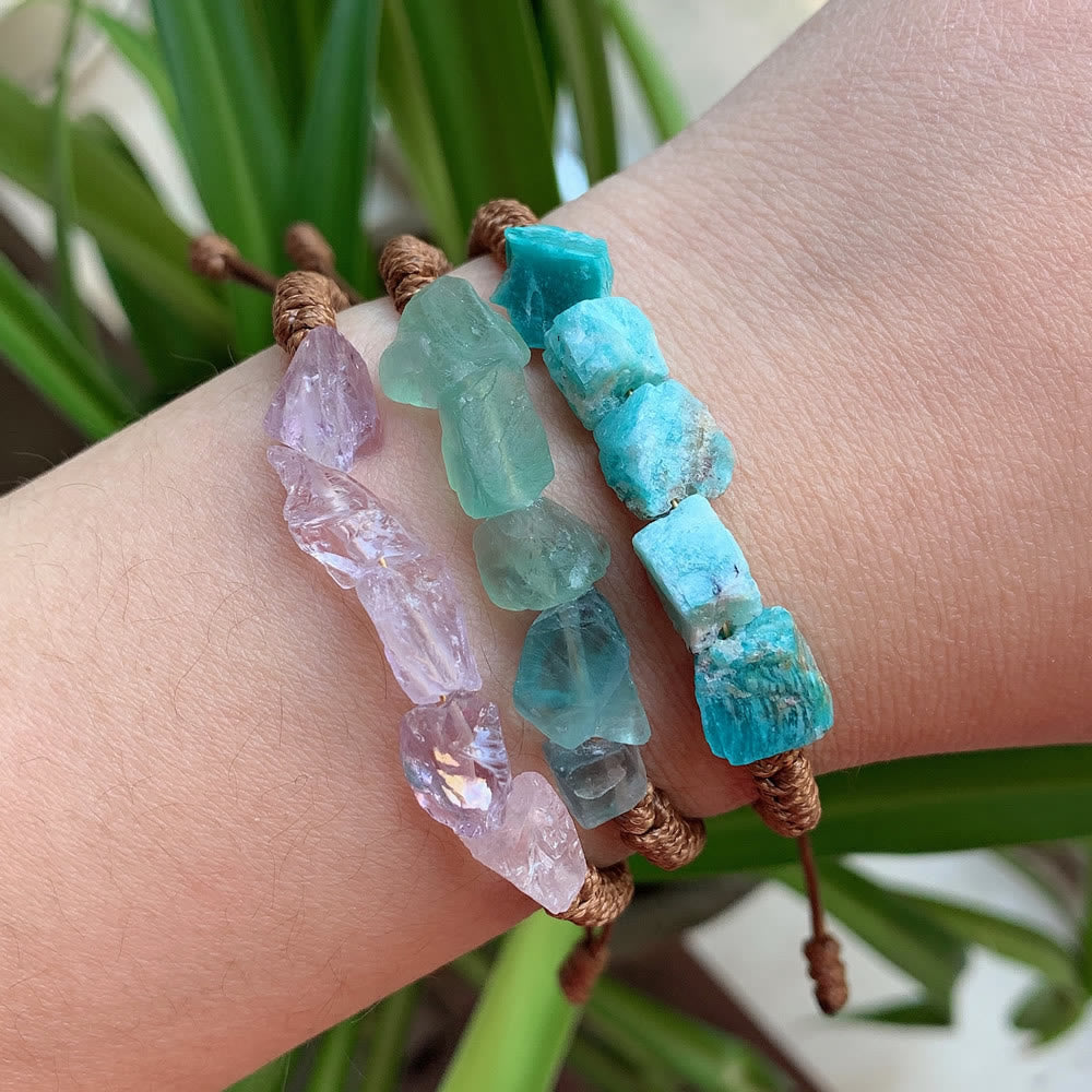 Bracelet tressé à cordon Olivenorma , éléments naturels irréguliers