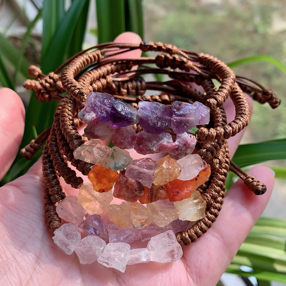 Bracelet tressé à cordon Olivenorma , éléments naturels irréguliers