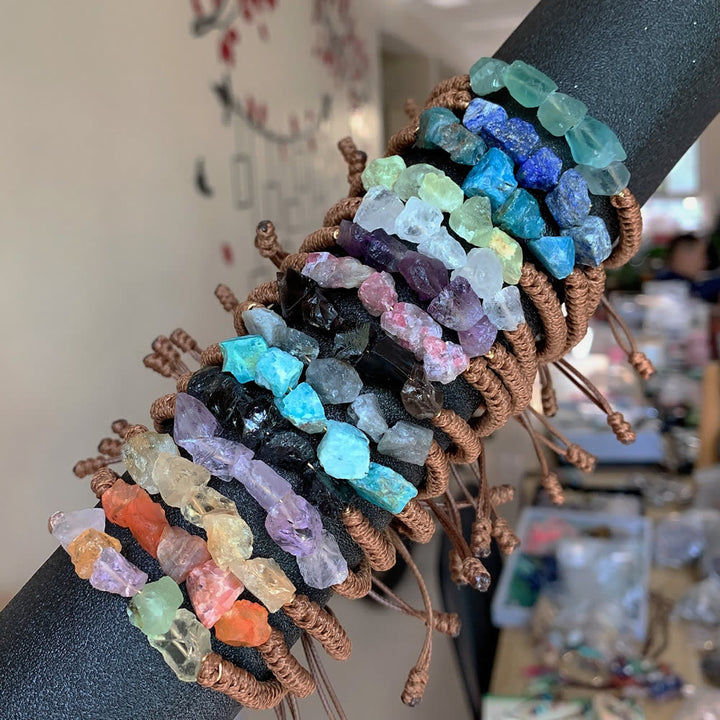 Bracelet tressé à cordon Olivenorma , éléments naturels irréguliers