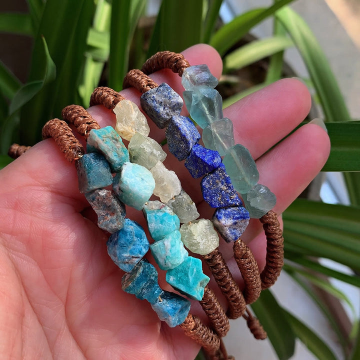 Bracelet tressé à cordon Olivenorma , éléments naturels irréguliers