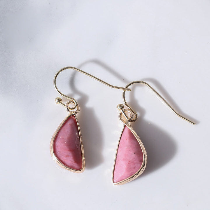 Boucles d'oreilles demi-rondes à angle émoussé en cristal taillé Olivenorma