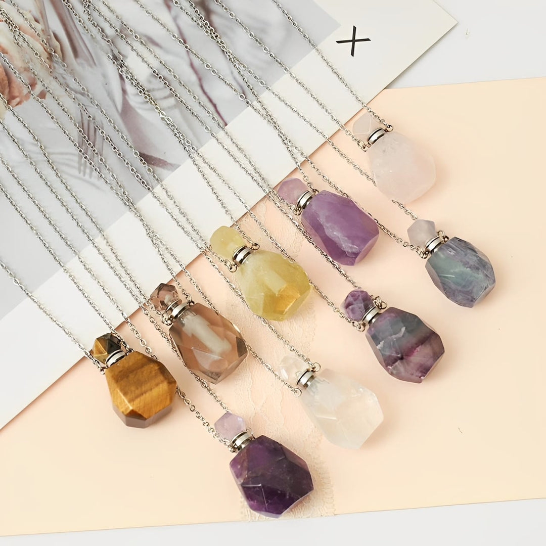 Collier diffuseur d'huiles essentielles en cristal Olivenorma