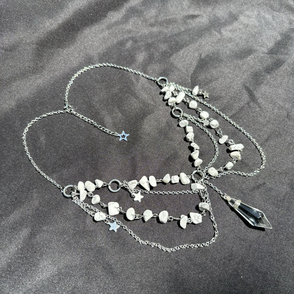 Collier ras du cou en pierre naturelle avec pendentif étoile Olivenorma